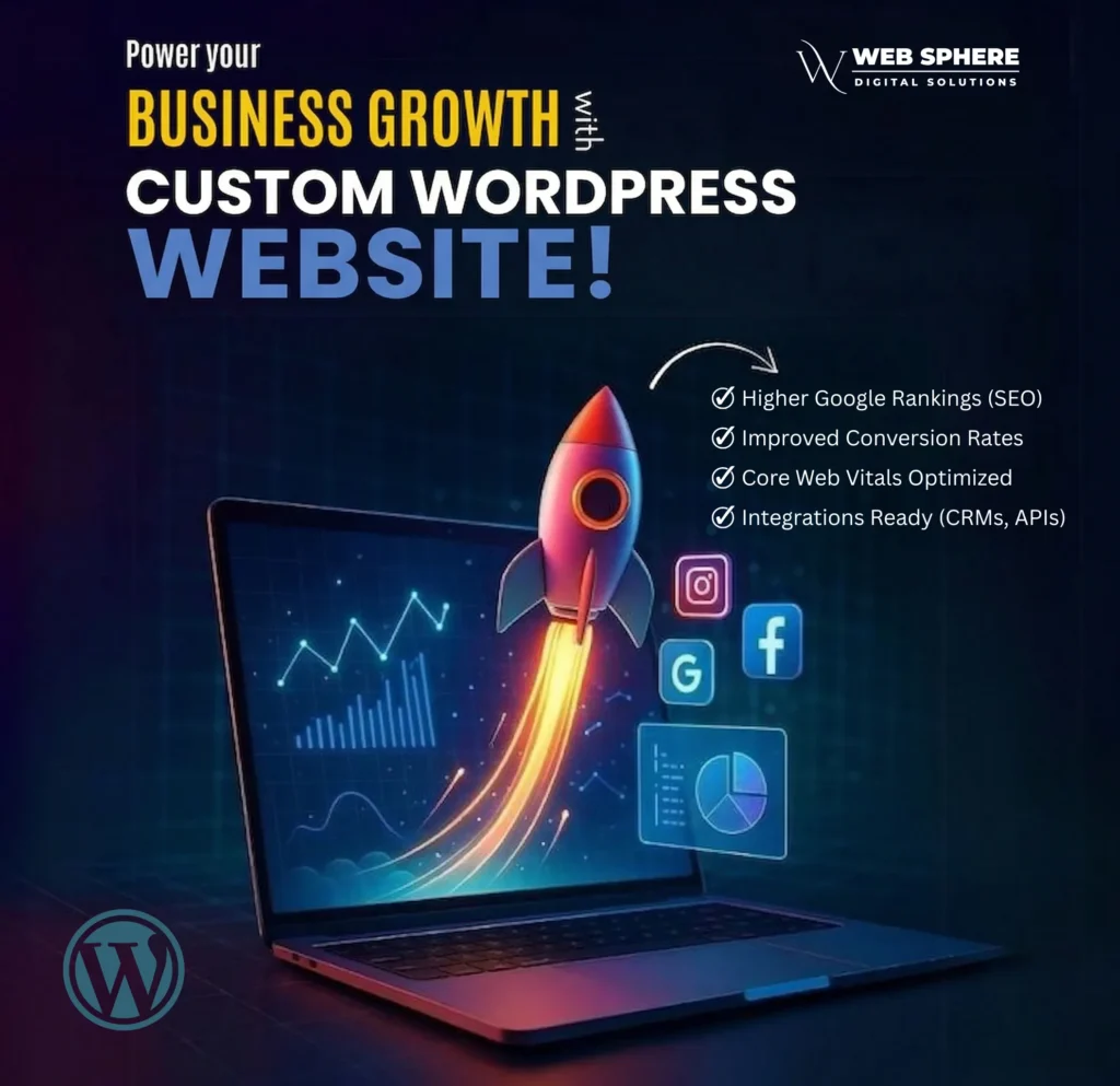 Custom WordPress website driving business growth, higher Google SEO rankings, and improved conversion rates for Websphere UK.