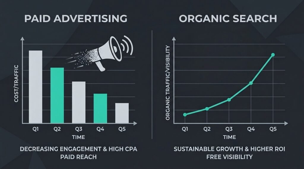 Paid Advertising vs Organic Search 